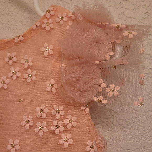 Mayoral Peach Floral Kids Dress - Picture 4 of 11